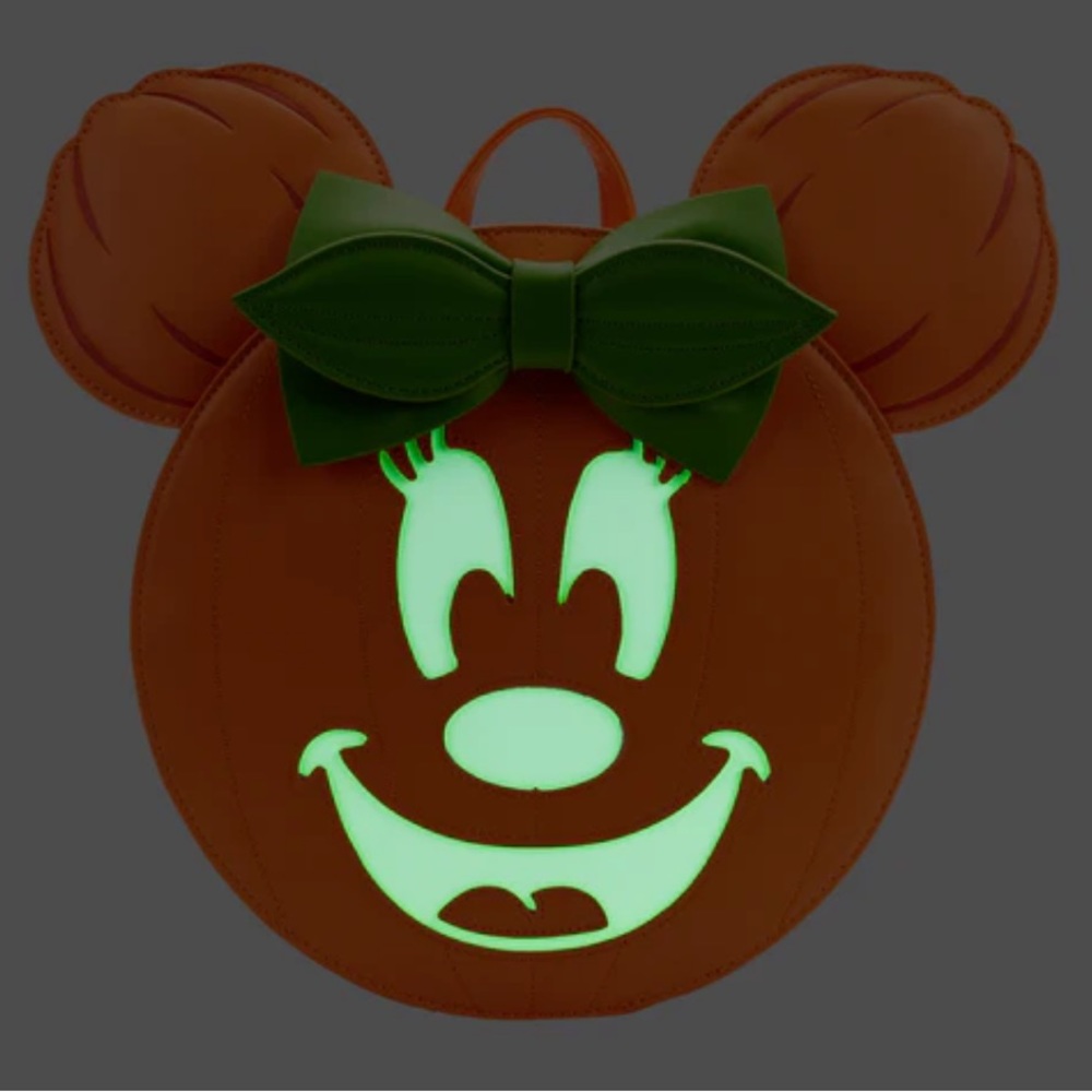 Minnie Mouse Glow in the Dark Pumpkin Mini Backpack - Picture 2 of 6